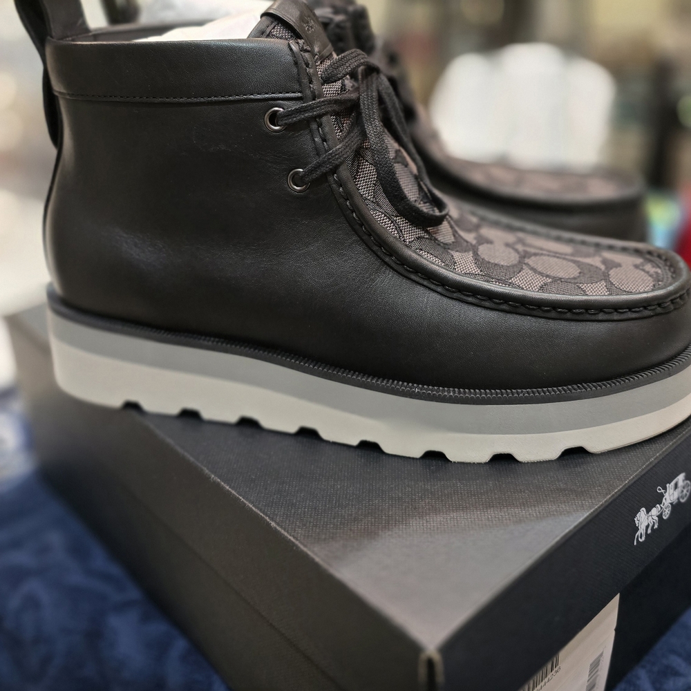 Coach Black and Gray Chukka Boots